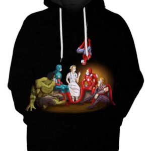 A Nurse and Heroes That’s How I Saved The World - All Over Apparel - Hoodie / S - www.secrettees.com