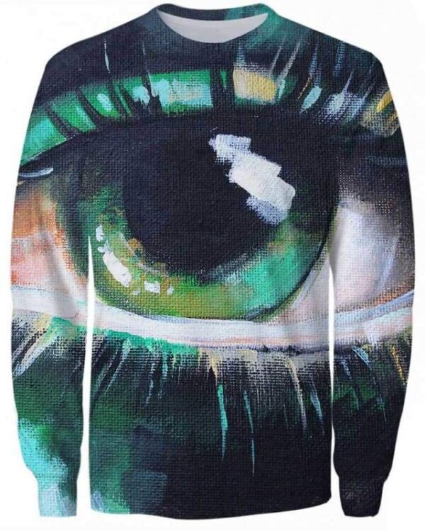 Acrylic Painting on canvas - Contemporary Eye Painting - All Over Apparel - Sweatshirt / S - www.secrettees.com