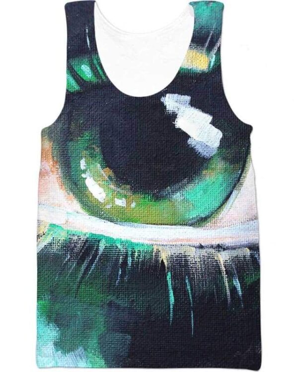 Acrylic Painting on canvas - Contemporary Eye Painting - All Over Apparel - Tank Top / S - www.secrettees.com