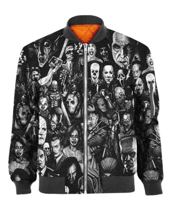 All Characters Horror - All Over Apparel - Bomber / S - www.secrettees.com