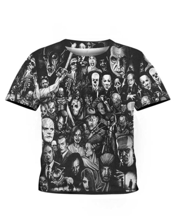 All Characters Horror - All Over Apparel - Kid Tee / S - www.secrettees.com