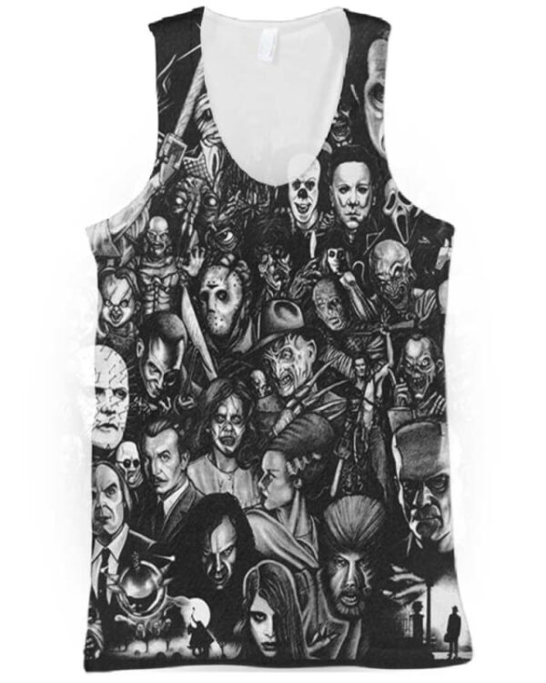 All Characters Horror - All Over Apparel - Tank Top / S - www.secrettees.com