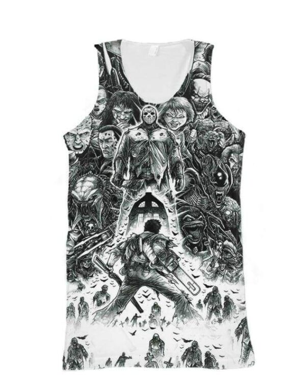 All Horror Characters - All Over Apparel - Tank Top / S - www.secrettees.com