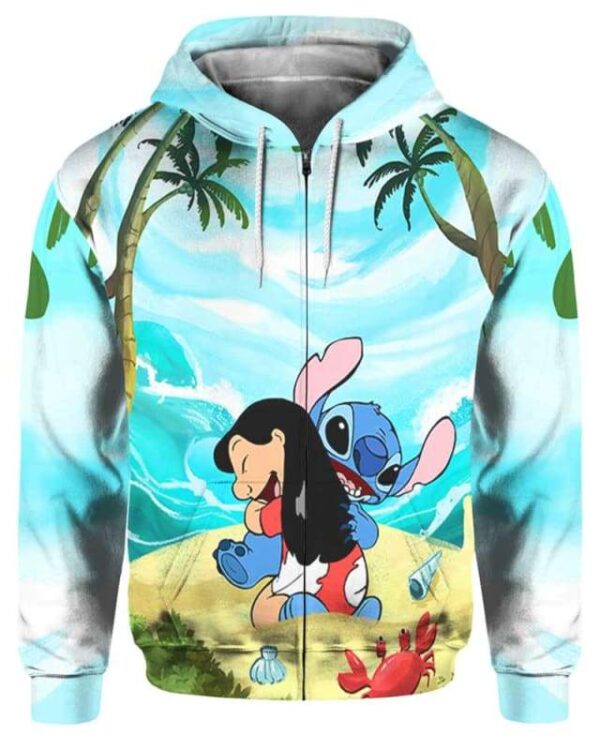 Aloha Hug - All Over Apparel - Zip Hoodie / S - www.secrettees.com