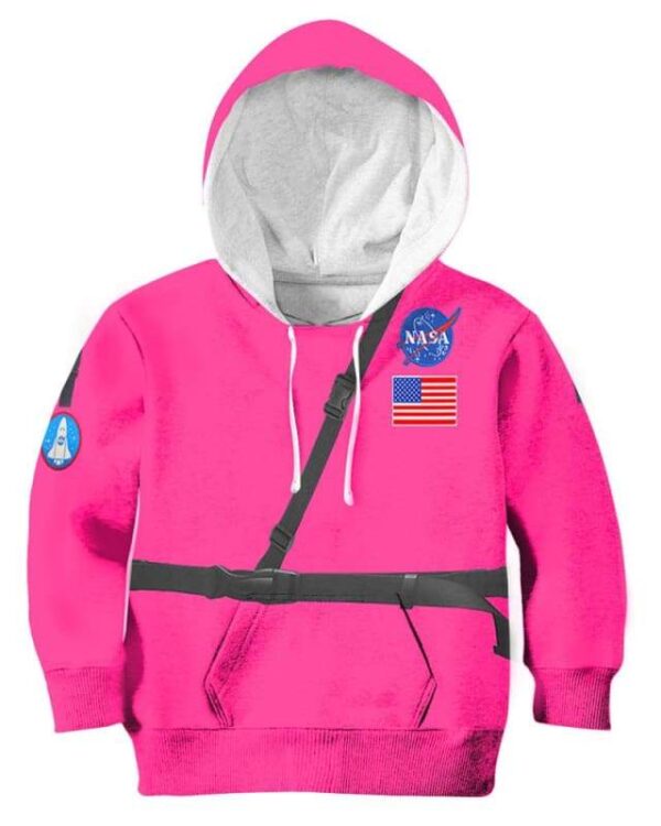 Among Us Pink Astronaut Costume - All Over Apparel - Kid Hoodie / S - www.secrettees.com