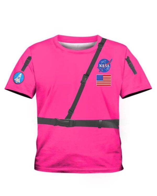 Among Us Pink Astronaut Costume - All Over Apparel - Kid Tee / S - www.secrettees.com