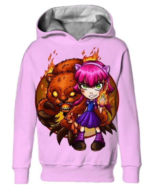 Annie & Tibbers - All Over Apparel - Kid Hoodie / S - www.secrettees.com