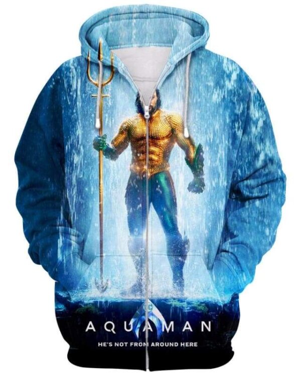 Aquaman - All Over Apparel - Zip Hoodie / S - www.secrettees.com