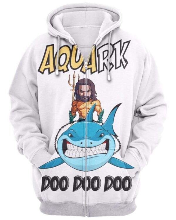 Aquark Doo Doo Doo - All Over Apparel - Zip Hoodie / S - www.secrettees.com