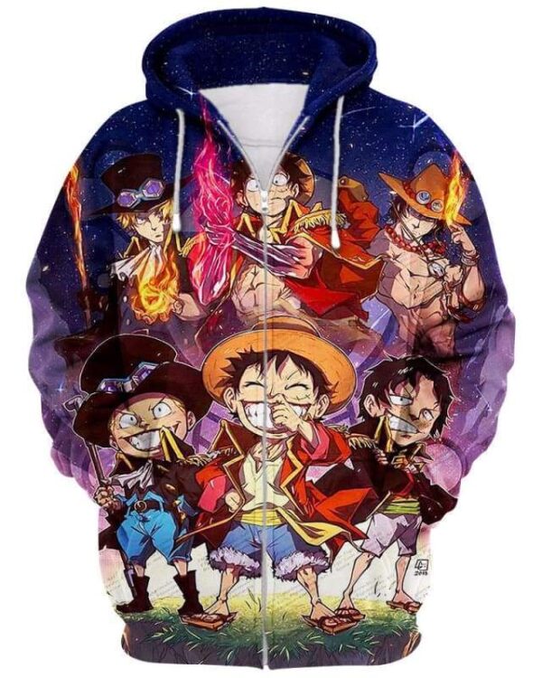 ASL Pirates Brothers - All Over Apparel - Zip Hoodie / S - www.secrettees.com