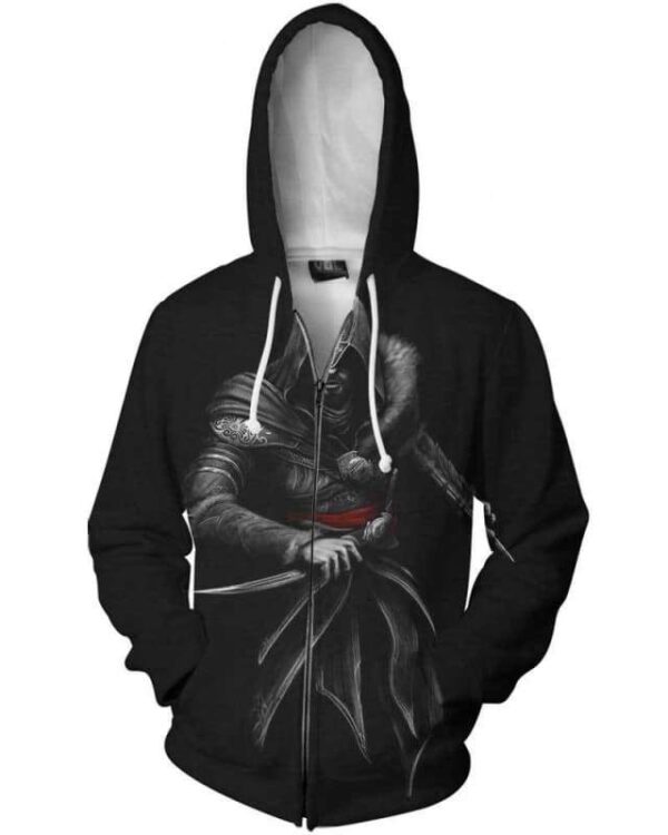 Assassin’s Creed Darkness - All Over Apparel - Zip Hoodie / S - www.secrettees.com