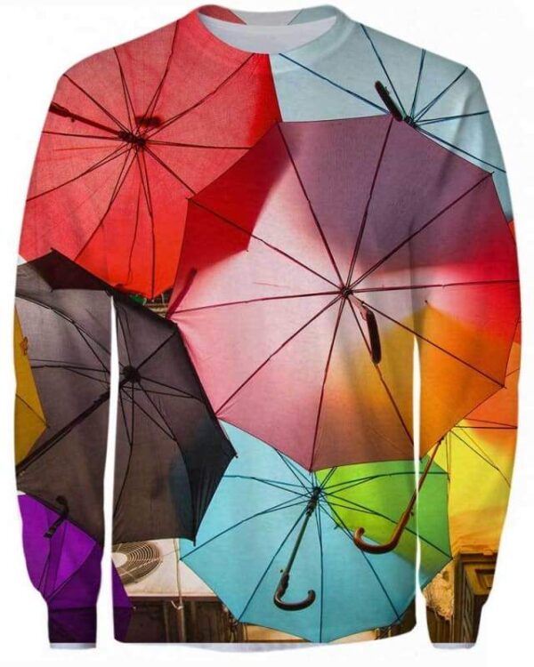Assorted-color Umbrellas - All Over Apparel - Sweatshirt / S - www.secrettees.com