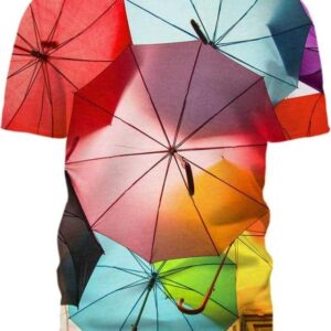 Assorted-color Umbrellas - All Over Apparel - T-Shirt / S - www.secrettees.com