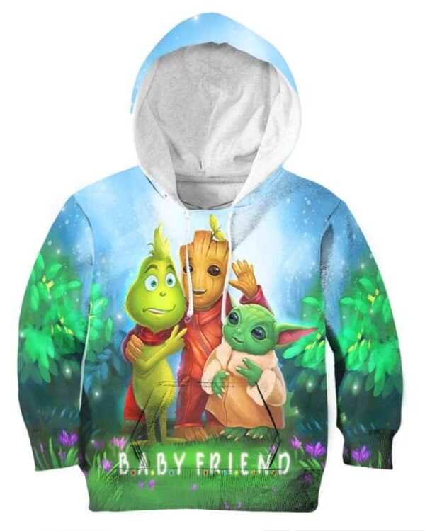 Baby Friend - All Over Apparel - Kid Hoodie / S - www.secrettees.com