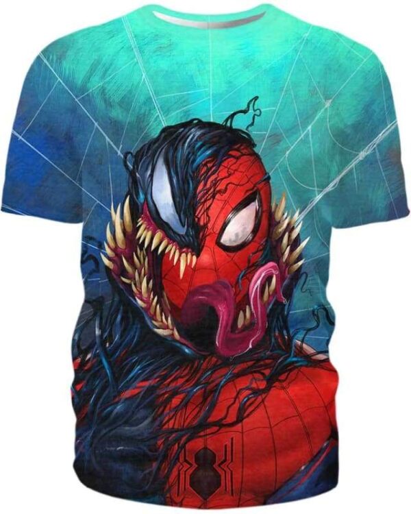 Black Spiderman - All Over Apparel - T-Shirt / S - www.secrettees.com