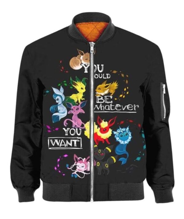 Bland Eevee You Could Be Whatever you want - All Over Apparel - Bomber / S - www.secrettees.com