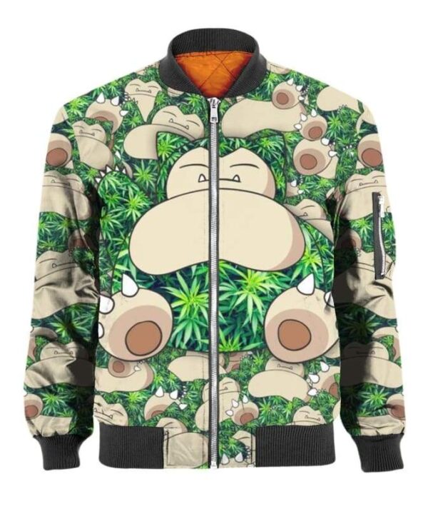 Blazedlax Snorlax Weed - All Over Apparel - Bomber / S - www.secrettees.com