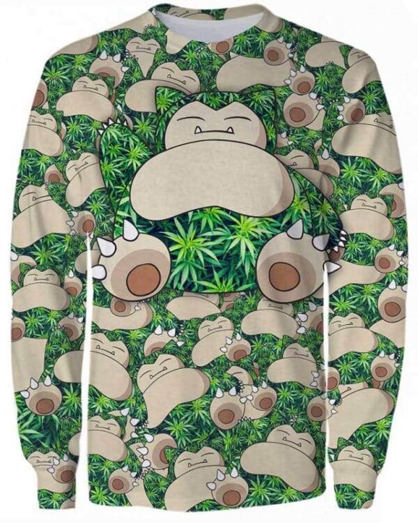 Blazedlax Snorlax Weed - All Over Apparel - Sweatshirt / S - www.secrettees.com