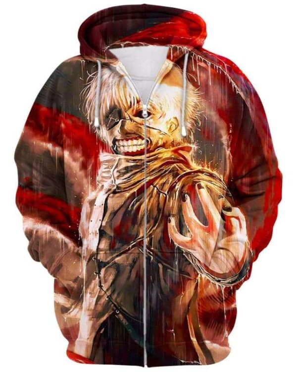 Blood Stained - All Over Apparel - Zip Hoodie / S - www.secrettees.com