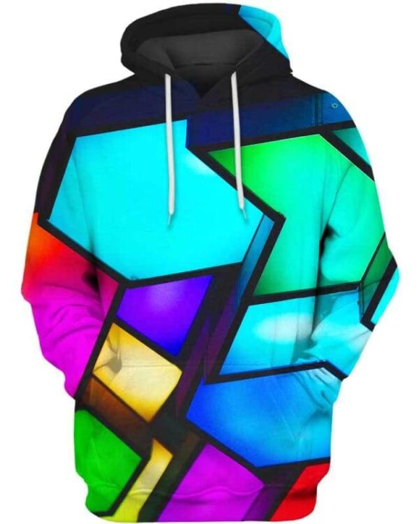 Blue Pink and Green Led Light - All Over Apparel - Hoodie / S - www.secrettees.com