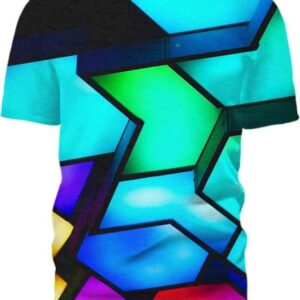 Blue Pink and Green Led Light - All Over Apparel - T-Shirt / S - www.secrettees.com