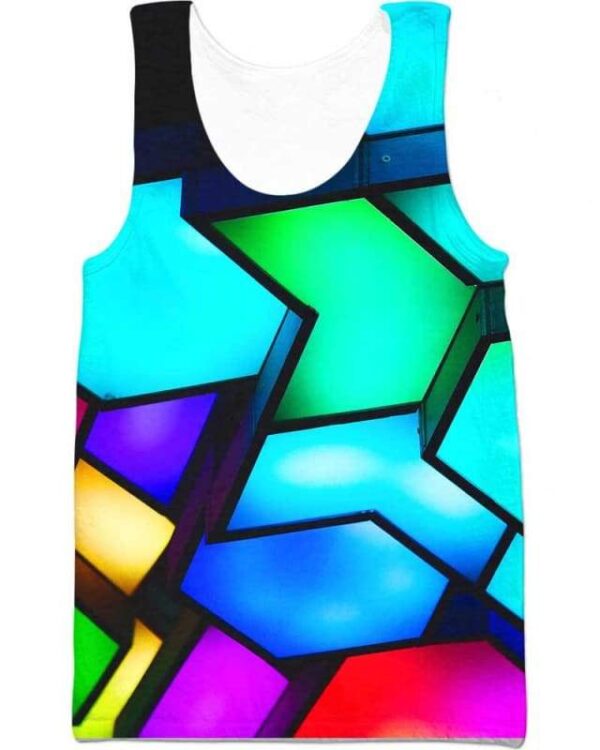 Blue Pink and Green Led Light - All Over Apparel - Tank Top / S - www.secrettees.com