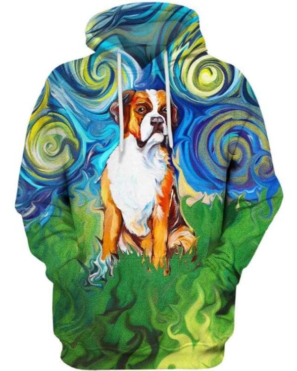Boxer Starry Night - All Over Apparel - Hoodie / S - www.secrettees.com