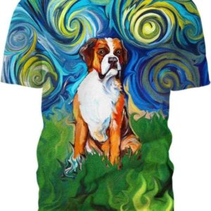 Boxer Starry Night - All Over Apparel - T-Shirt / S - www.secrettees.com
