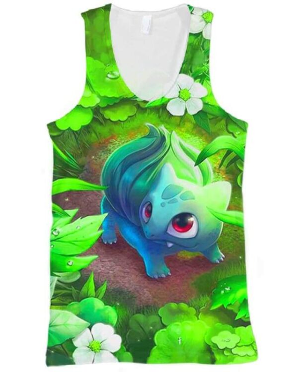Bulbasaur In Forest - All Over Apparel - Tank Top / S - www.secrettees.com
