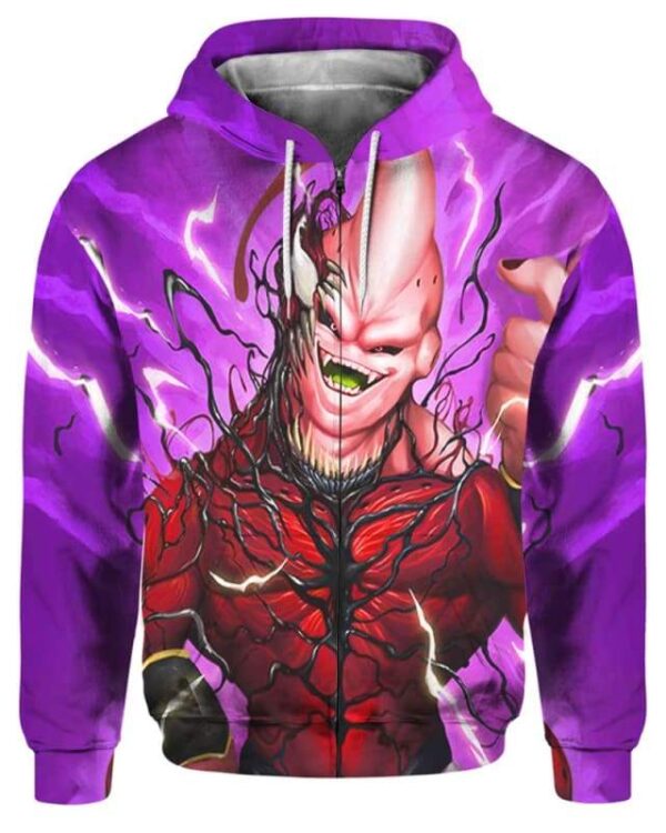 Buu and Carnage Mashup - All Over Apparel - Zip Hoodie / S - www.secrettees.com
