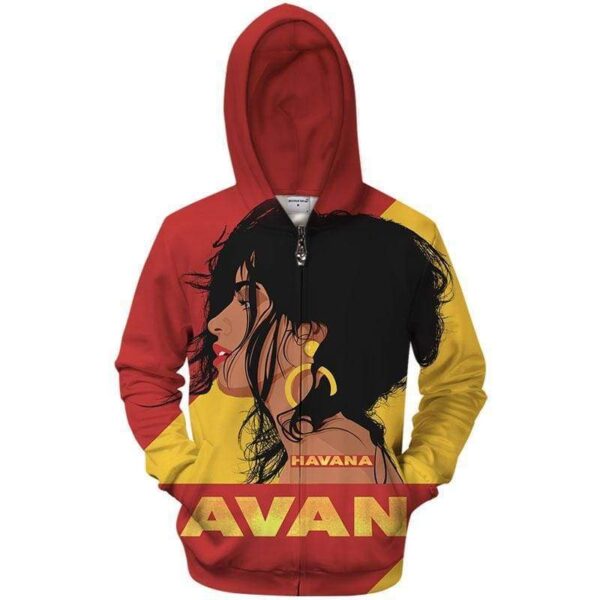 Camila Havana - All Over Apparel - Zip Hoodie / S - www.secrettees.com