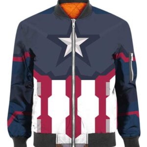 Captain America Costume - All Over Apparel - Bomber / S - www.secrettees.com