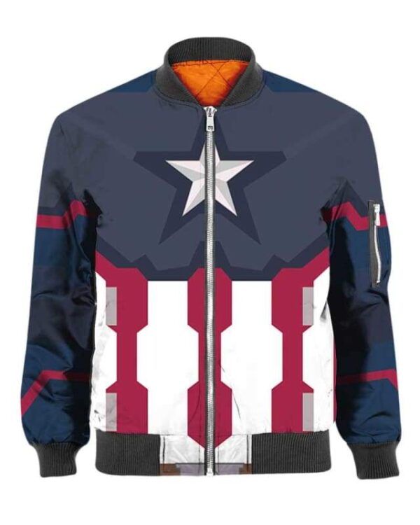 Captain America Costume - All Over Apparel - Bomber / S - www.secrettees.com