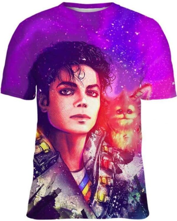 Captain EO and Cat - All Over Apparel - Kid Tee / S - www.secrettees.com