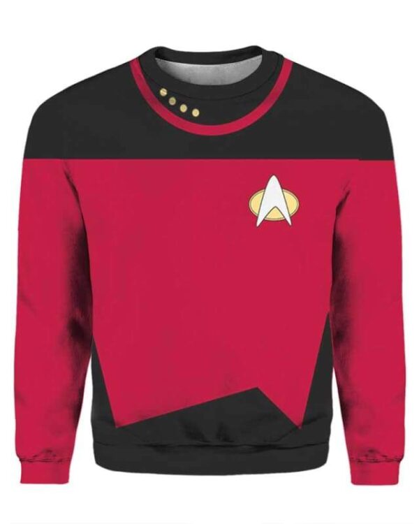 Captain Picard Costume - All Over Apparel - Sweatshirt / S - www.secrettees.com