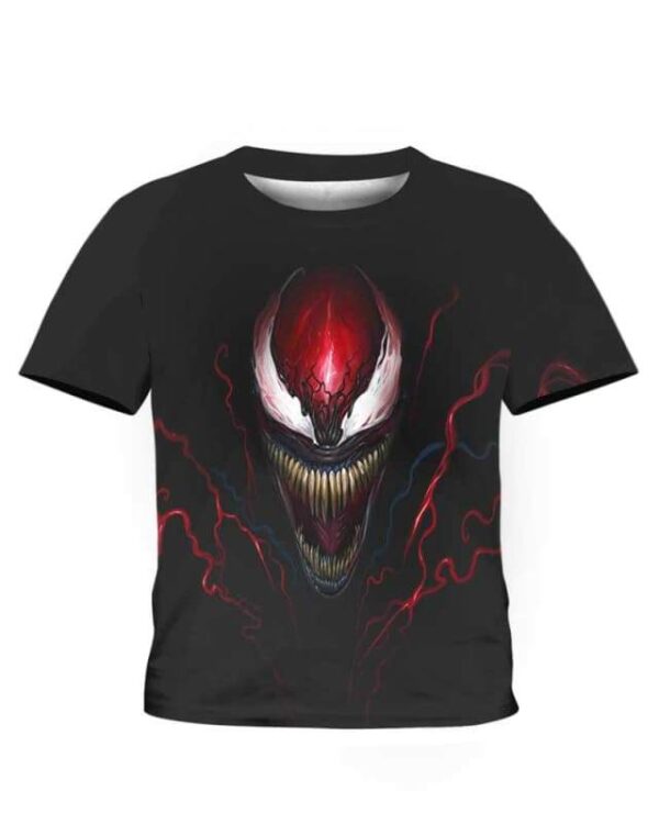 Carnage 3D Face - All Over Apparel - Kid Tee / S - www.secrettees.com