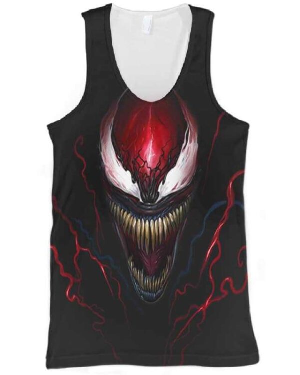 Carnage 3D Face - All Over Apparel - Tank Top / S - www.secrettees.com