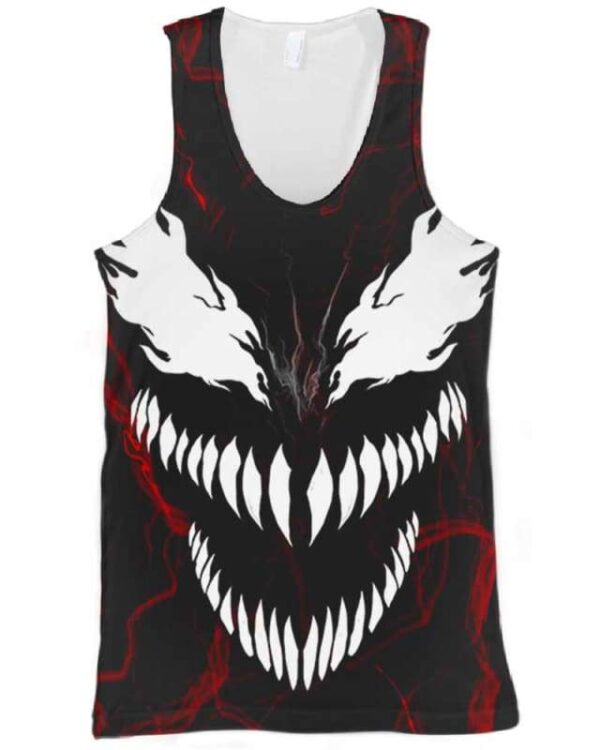 Carnage Face 3D - All Over Apparel - Tank Top / S - www.secrettees.com