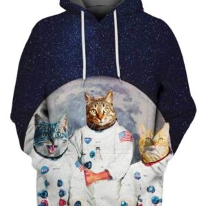 Cat Astronauts - All Over Apparel - Hoodie / S - www.secrettees.com