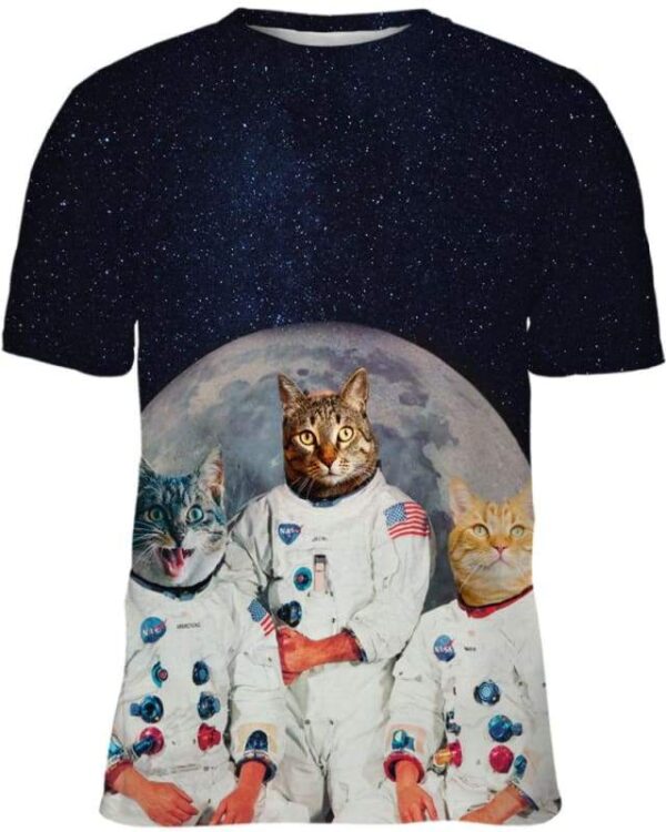 Cat Astronauts - All Over Apparel - Kid Tee / S - www.secrettees.com