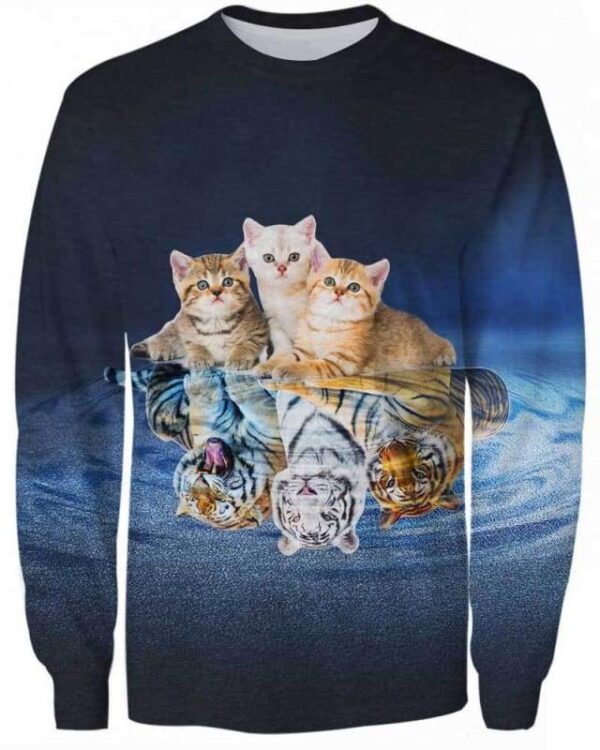 Cat Believe in Yourself - All Over Apparel - Sweatshirt / S - www.secrettees.com