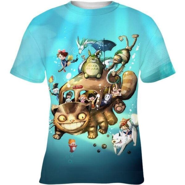 Cat Bus under the Sea - All Over Apparel - Kid Tee / S - www.secrettees.com