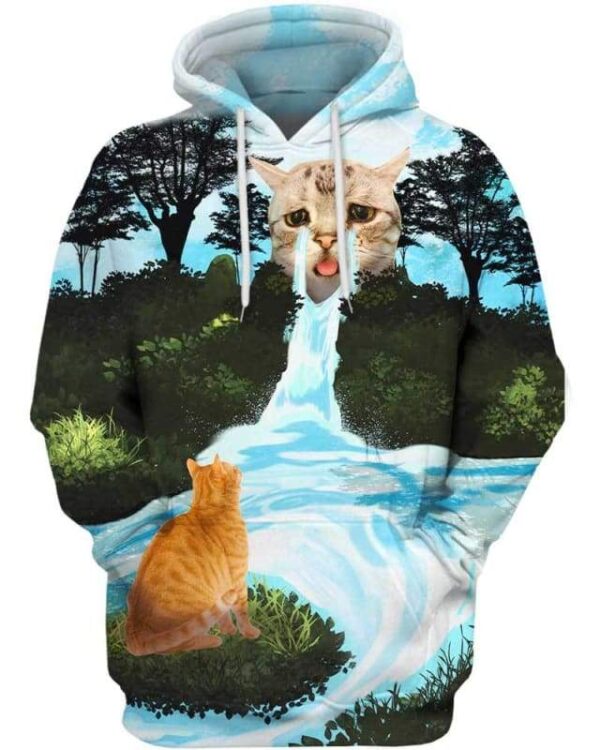 Cat Cry 2 - All Over Apparel - Hoodie / S - www.secrettees.com
