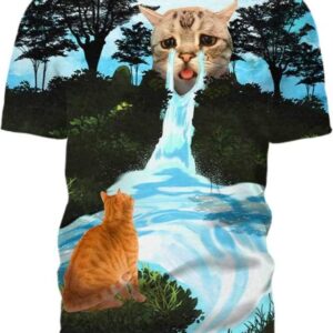 Cat Cry 2 - All Over Apparel - T-Shirt / S - www.secrettees.com