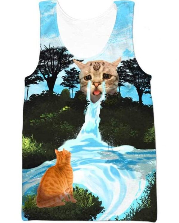 Cat Cry 2 - All Over Apparel - Tank Top / S - www.secrettees.com