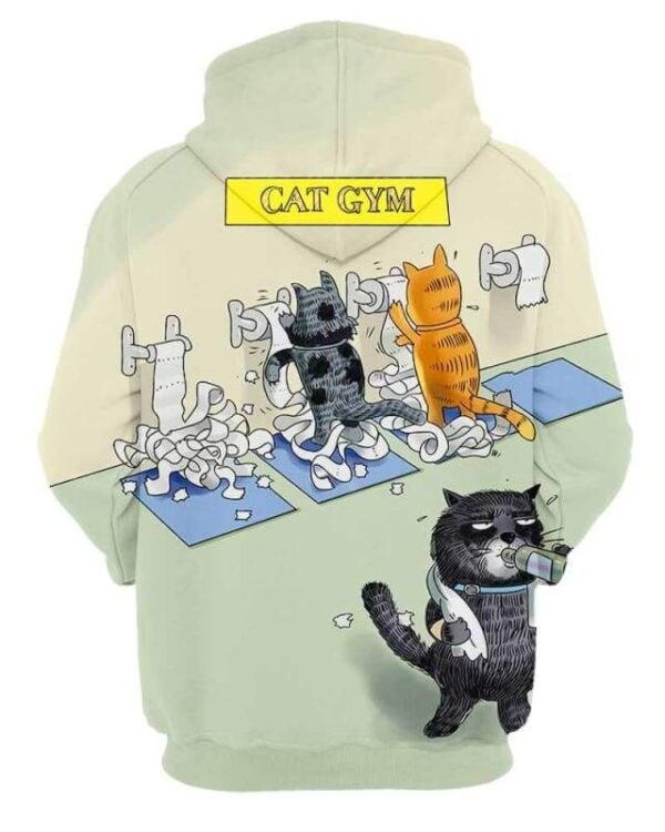 Cat Gym - All Over Apparel - www.secrettees.com