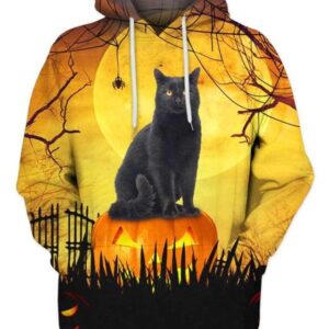 Cat Halloween - All Over Apparel - Hoodie / S - www.secrettees.com