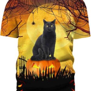 Cat Halloween - All Over Apparel - T-Shirt / S - www.secrettees.com