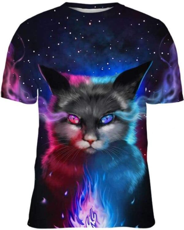 Cat Light and Night - All Over Apparel - Kid Tee / S - www.secrettees.com