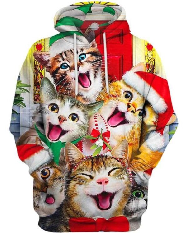 Cat Noel - All Over Apparel - Hoodie / S - www.secrettees.com